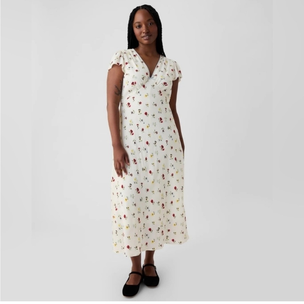 NWT Gap x Doen floral ivory midi dress size 16